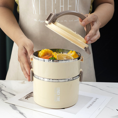 【Dropshipping】Factory Direct Sale Stainless Steel Multi-Layer Lunch Box Portable Meal Container for Students and Office Workers with Lunch