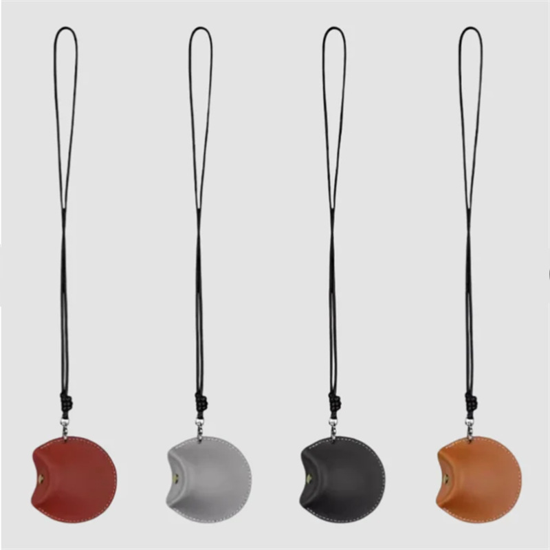 现货便携式多功能耳机包通用尺寸蓝牙耳机皮套pu皮质带挂绳耳机壳