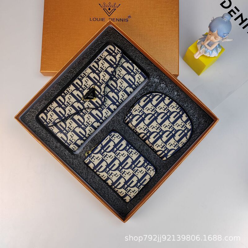 2024 new three-piece gift box wallet card set box