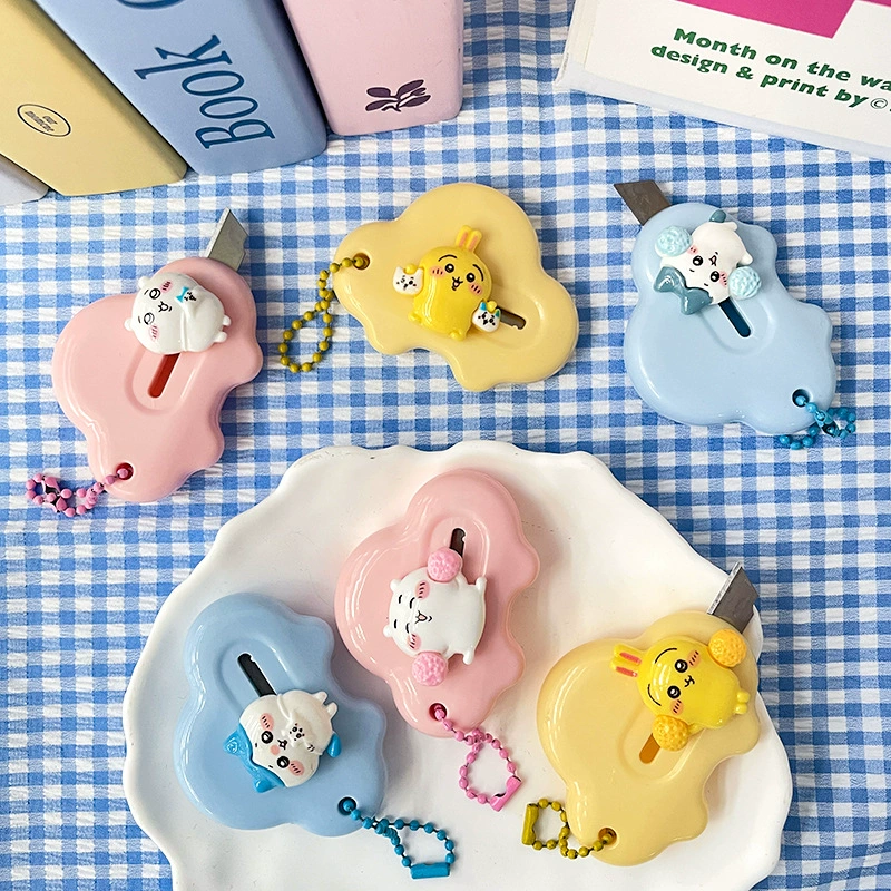 Cartoon doll, small handheld pocket knife for elementary school students, handmade