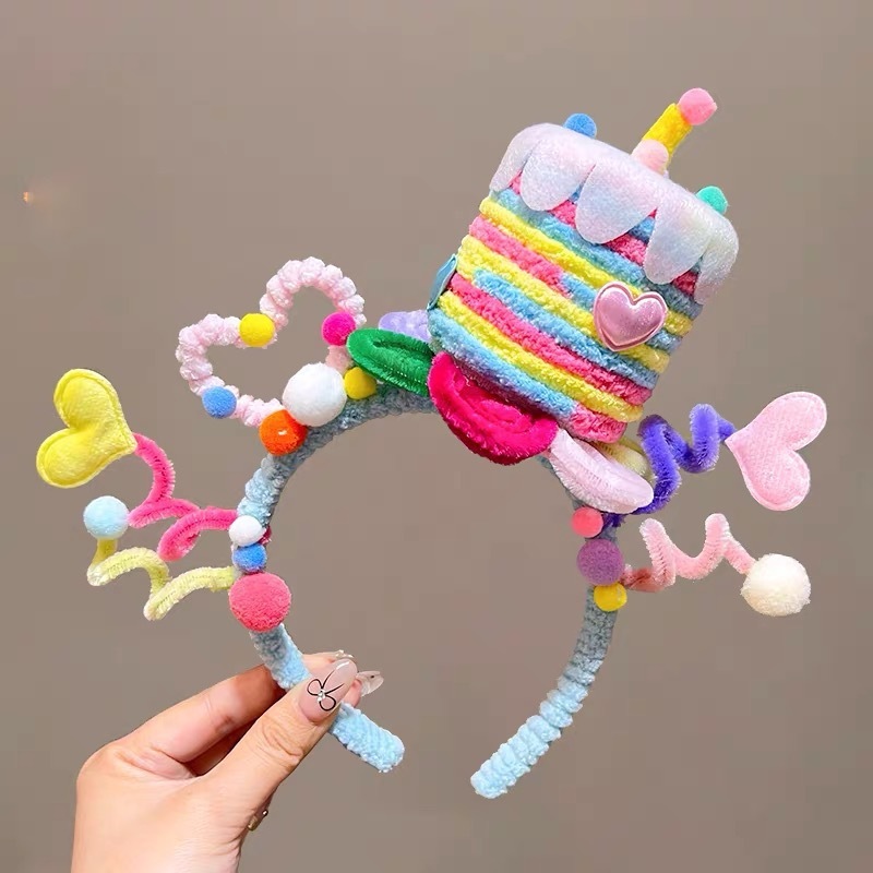 小女孩生日帽子皇冠发箍女童樱桃蛋糕头箍儿童公主风网红洋气头饰|undefined