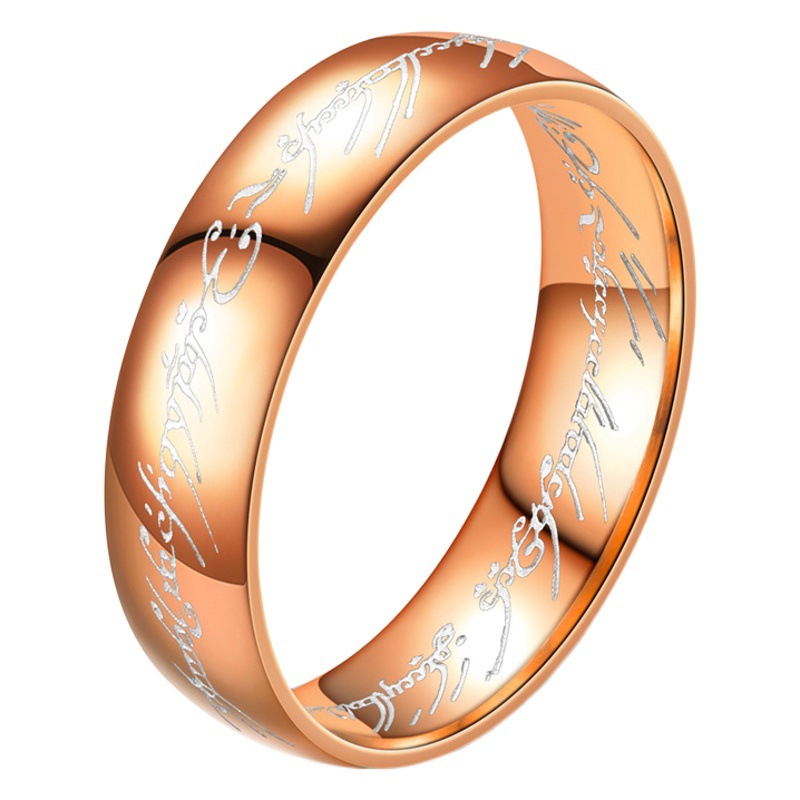 European and American cross-border titanium steel Special letter magic ring stainless steel ring king ring peripheral series foreign trade jewelry ring