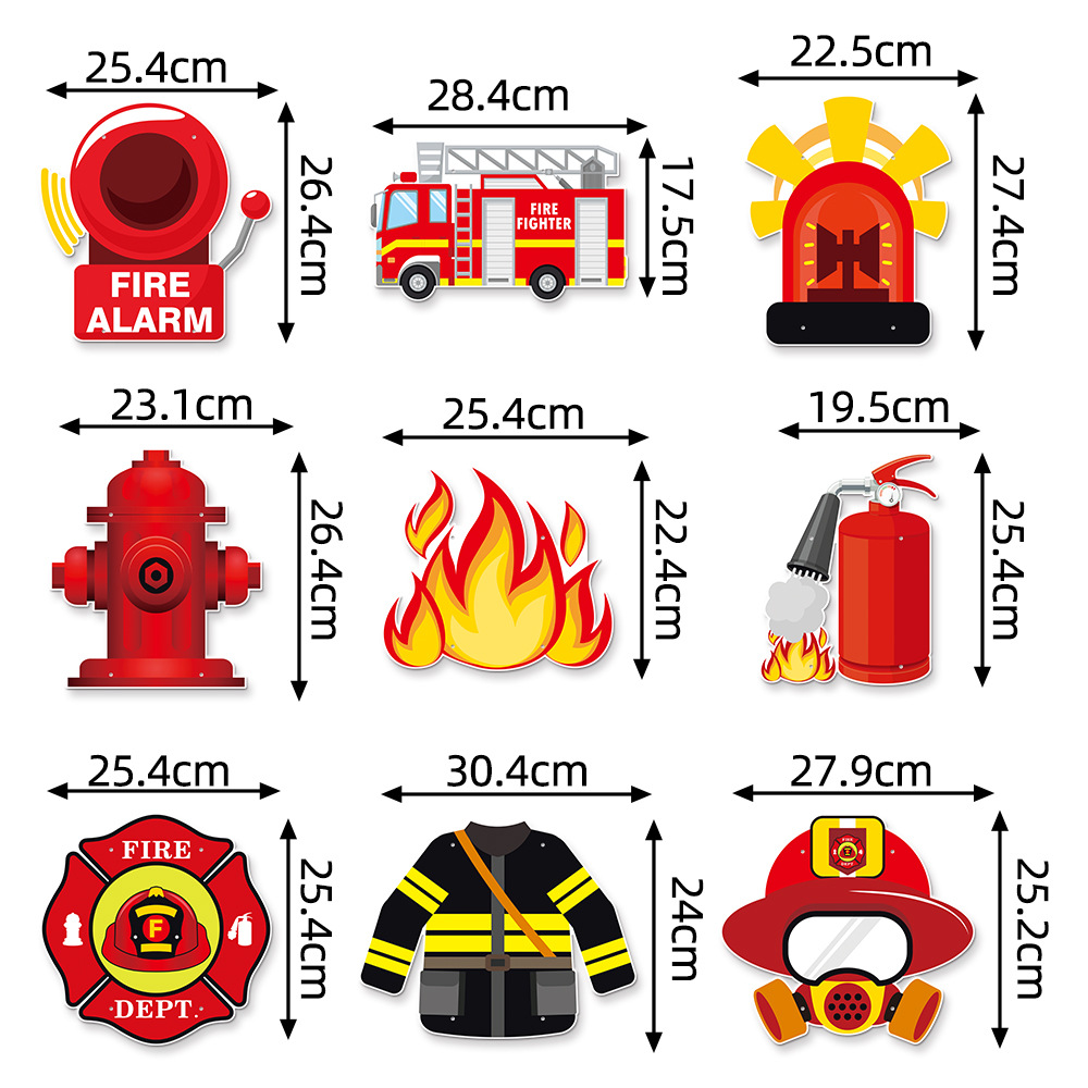 Amazon nueva caricatura tema de fuego decoración de fiesta de cumpleaños puerta colgante marco de la puerta decoración de cumpleaños para niños