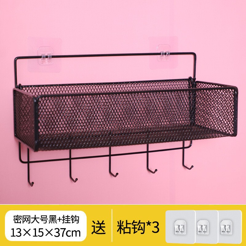 免打孔墙上置物架床头宿舍神器挂篮卧室墙面隔板收纳架子墙面置物|undefined