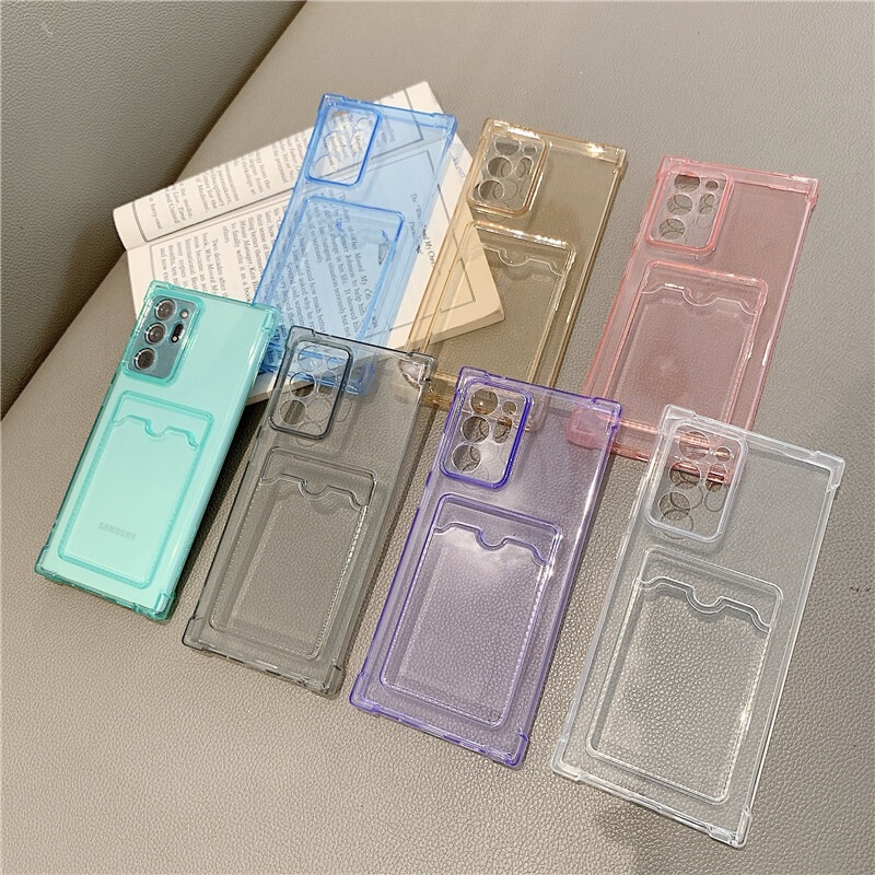 Transparent Card-Insertable Case Suitable for Samsung A32/A52/A72 Mobile Phone Case S21 All-Inclusive Note20 Card Holder Protective Cover 5g Transparent Card-Insertable Case Suitable for Samsung A32/A52/A72 Mobile Phone Case S21 All-Inclusive Note20 Card Holder Protective Cover 5g