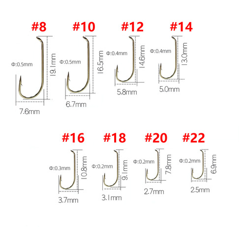 Egret Flying Wholesale Flat Fight Strengthened LF520 Standard Dry Fly Fishing Hook Explosive Mosquito Ant Fly Fly Naked Hook