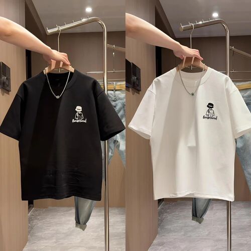 Boys' Summer T-shirt 2025 New Fashionable Summer for Middle and Big Boys Trendy Boys' Short Sleeve Casual Fashion 