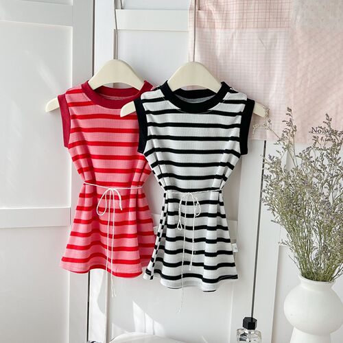 Girls' Summer Dress, Princess Dress, Korean Style, A-Grade, Sleeveless Baby Backless Dress, Children's Clothing, Kids' Skirts