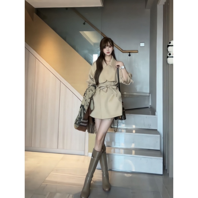 福金金金金秋英伦风女装设计感风衣外套|undefined