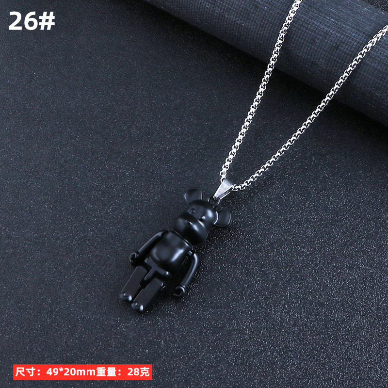 Hombres collar de titanio joyería acero aleación personalizada colgante ins hip hop calle suéter largo cadena accesorios colgantes