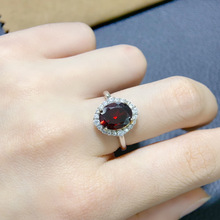 ��Ȼ�tʯ��ʯ��ָ 925�y�pɫ�� ȫ���w��ʳ��W��ʯ8*10mm