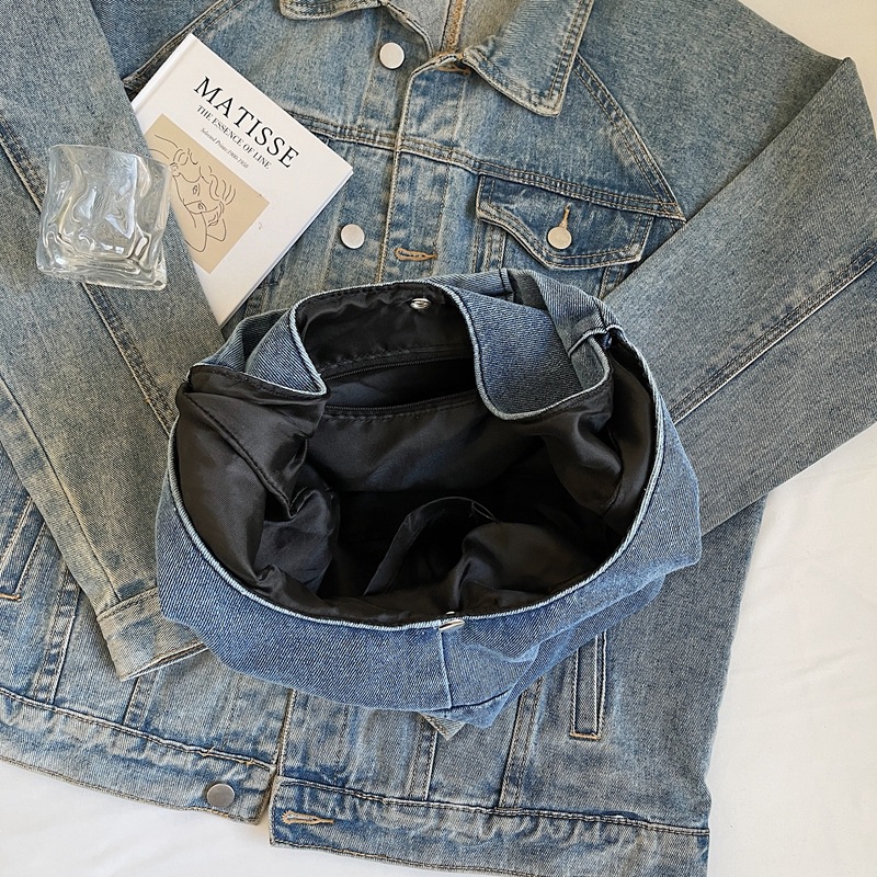 Bolso de mezclilla de gran capacidad 2025 nuevo bolso de hombro casual de primavera de moda bolso de axila retro literario al por mayor