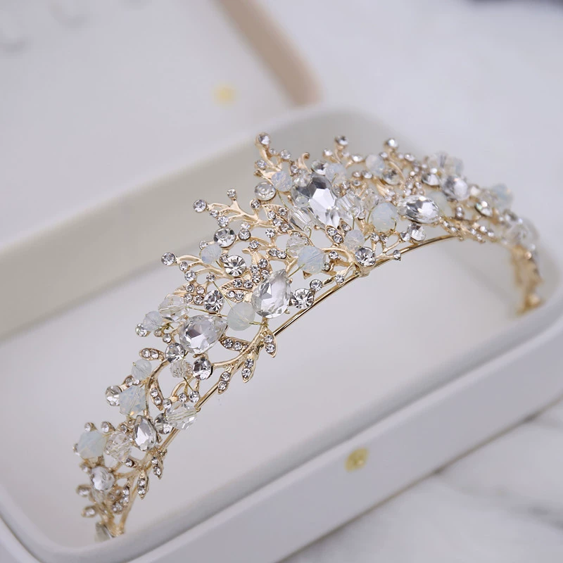 Новая корона невесты свадебная головная украшение бусы кристаллы корона из rhinestone корона для дня рождения банкет для волос