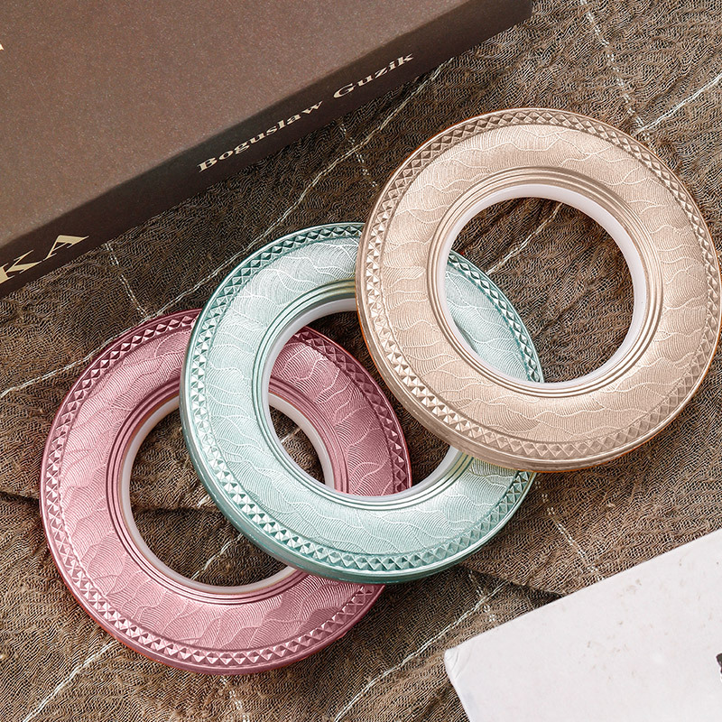 Factory Direct Supply PP Original Packaging 80 Water Wave Pattern Curtain Ring Roman Ring Hook Hole Ring Circle Ring Curtain Accessory Ring