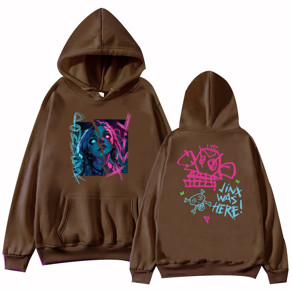 Arcane Broken Jinx Graffiti Art Hoodie Harajuku Pullover Top