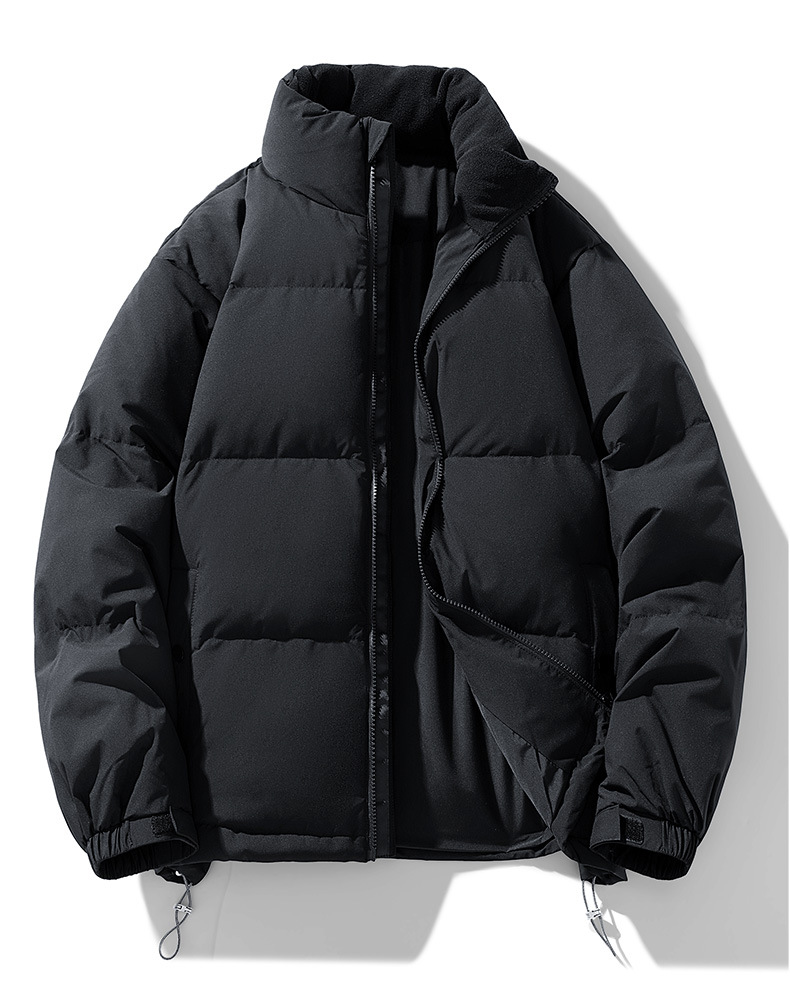 Men's Jacket Padded Winter Coat With Stand Collar For Outdoor Warmth_voghion.com