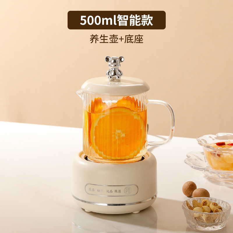 多功能养生壶家用玻璃煮茶器办公室花茶壶小熊烧水壶送礼电炖杯|undefined