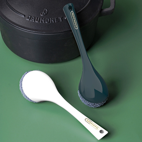 Solid long-handled kitchen pot-washing brush, decontamination cleaning ball, removable and replacement household cleaning dishwashing brush and pot-washing brush