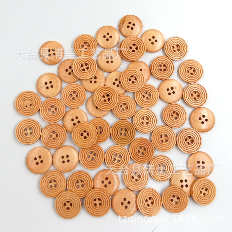 15/20/25/30mm café/café ligero/café profundo/Negro espiral patrón de botón de madera DIY botón de madera