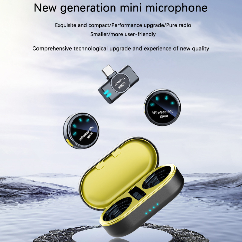 Round wireless travel microphone