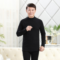 Men's Half-High Collar Double-Side Velveteen Winter Warm Innerwear Top for Middle-Aged and Elderly, Dad and Grandpa Autumn/Winter Thermo-Insulated Innerwear, Bulk Wholesale