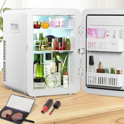韩国现代车载小冰箱迷你放化妆品家用小型单人办公室用宿舍冷热箱