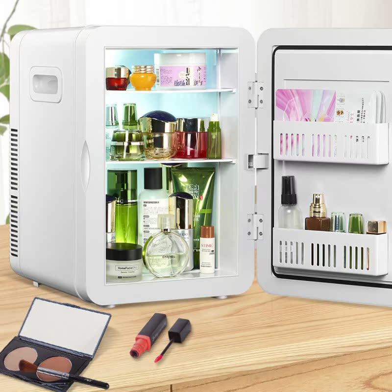 韩国现代车载小冰箱迷你放化妆品家用小型单人办公室用宿舍冷热箱|ms