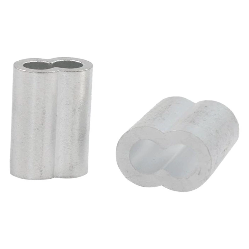 Овальная алюминиевая втулка восьмиобразный алюминиевый патрон с одним отверстием круглая алюминиевая пряжка трос восьмиобразная Пряжка замок якорь Рыболовный крючок Голова