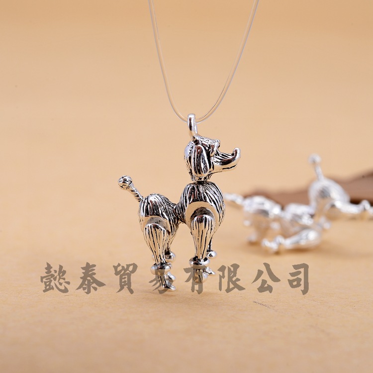 S925纯银狗狗吊坠 DIY手工手链串珠项链挂件配件配饰材料