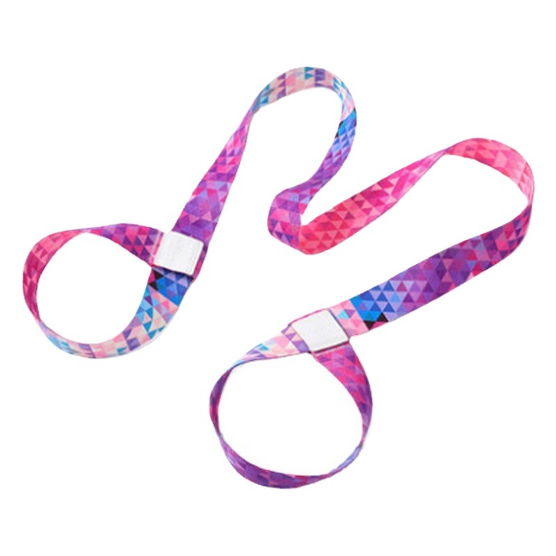 Factory Wholesale Digital Printing Yoga Mat Straps Nylon Colorful Binding Straps Storage Straps Binding Rope Yoga Stretch Straps