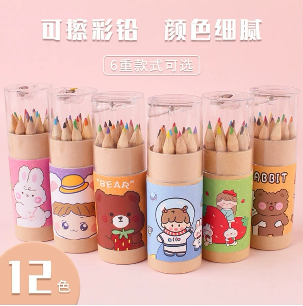 Erasable pencil, 12 colors, 3 pieces
