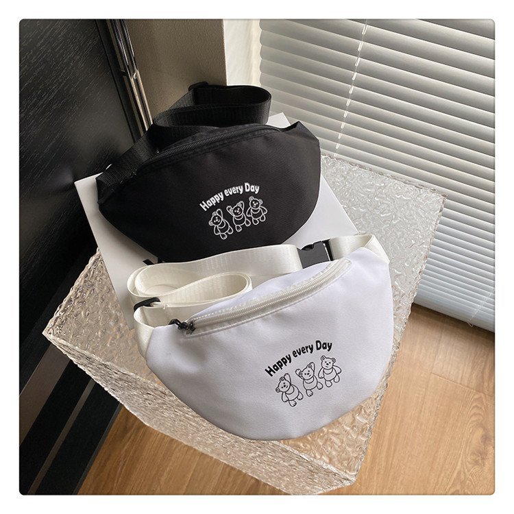 Bolso mujer oso lindo pecho moda 2023 japonés tes al aire libre bolsa mensajero cintura