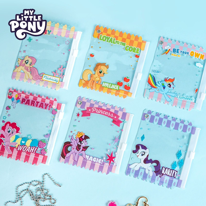 Держатель значка My Little Pony, шелковисто-прозрачный защитный чехол с цепочкой, 6 дизайнов