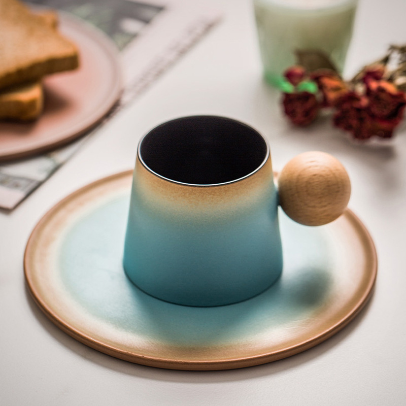 Ceramic Coffee Cup Set Creative Afternoon Tea Cup High Color Value Latte Cup Household Mug Small Exquisite Water Cup