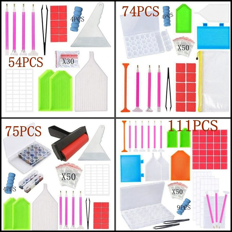 Diamond accessories, tools set, 127 pieces, DIY, (Physicals)