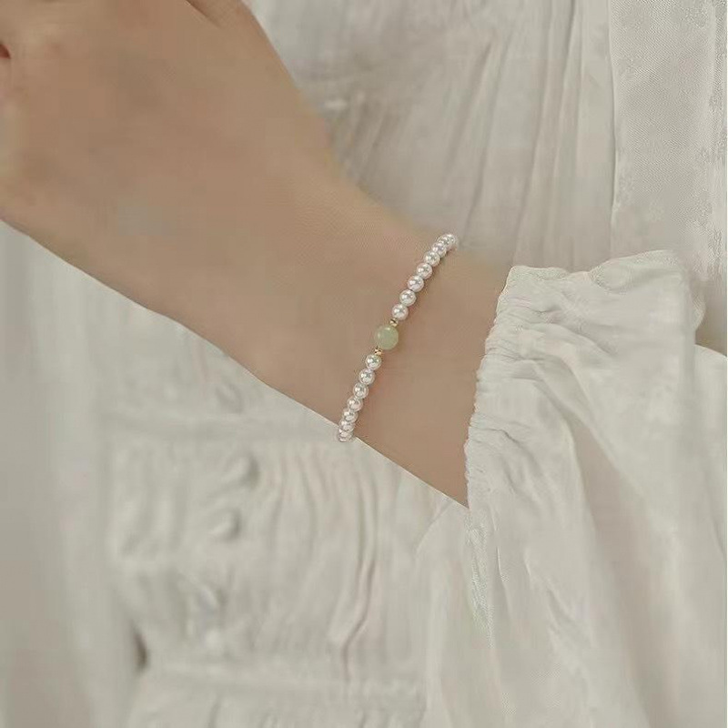 S083-ultra-fine white pearl bracelet # Sz650