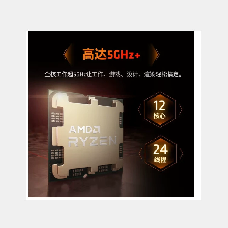 Процессор для компьютера AMD Ryzen 7000 серии с интерфейсом AM5 R9 7900X новый, без упаковки, процессор