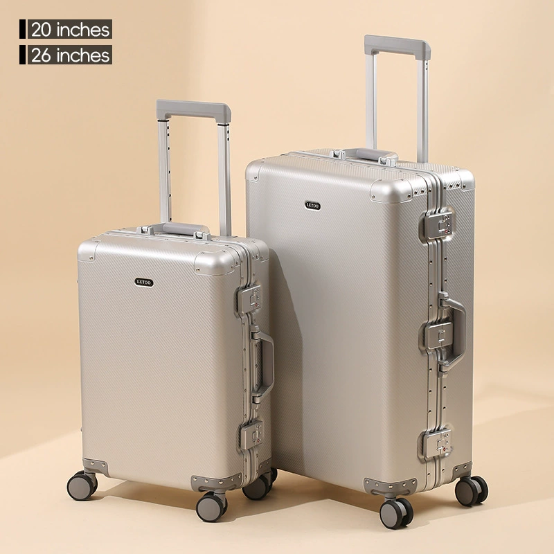 Metal suitcase for men and women, Germany, aluminum-magnesium alloy, 20 inch, Birthday gift