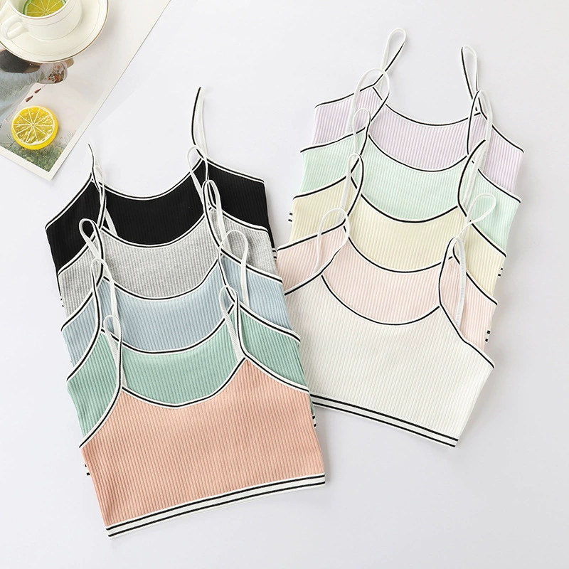 7-9-11-13-14 лет жилет для детей старшего возраста и девочек периода развития топ из чистого хлопка трубочка нижнее белье для девочек начальной школы