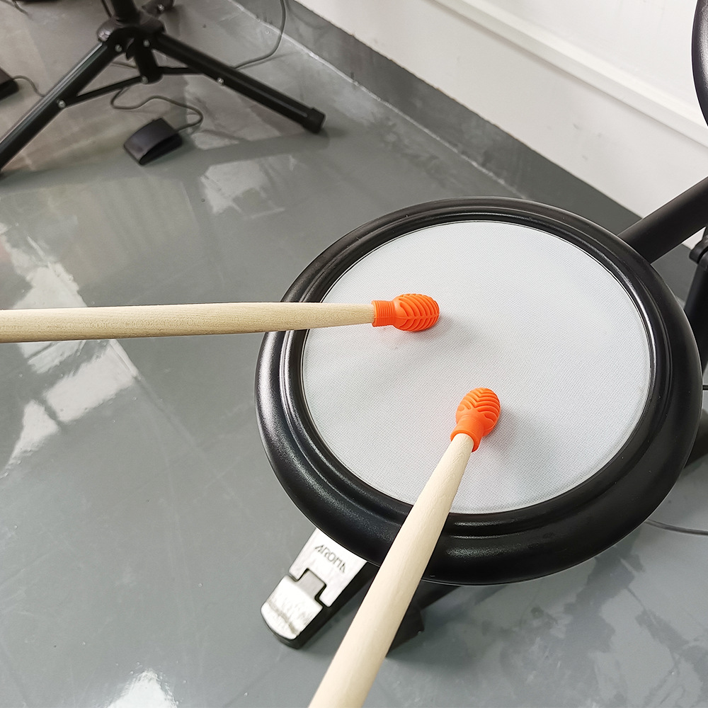 Drum stick head silicone protective cover silent cover portable practice dumb drum pad 7A5A drum set to reduce noise boxed