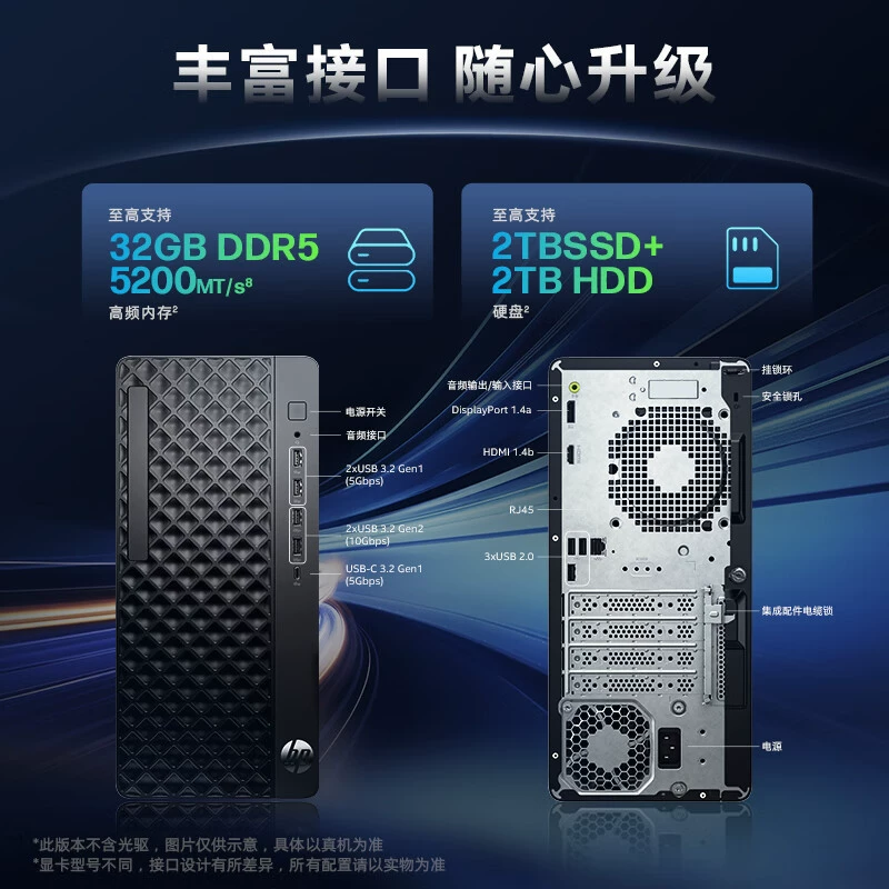 HP модель 25 War 99, высокопроизводительный настольный компьютер, AMD Ryzen, офисный и учебный компьютер