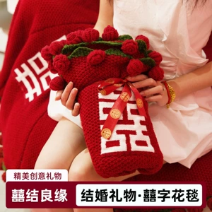 锁美家居 Одеяло с букетом роз, готовое одеяло Baixi, новая свадьба, помолвка, высококачественный практичный подарок для пары 1