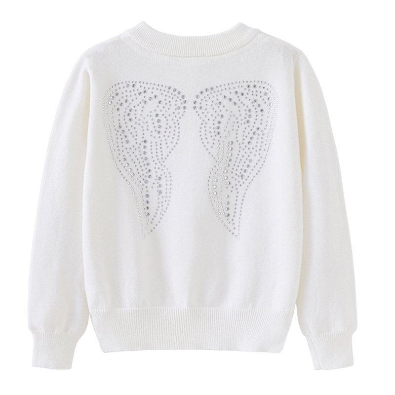Girls Knit Cardigan Sweater Soft Cotton Open Front Long Sleeve_voghion.com