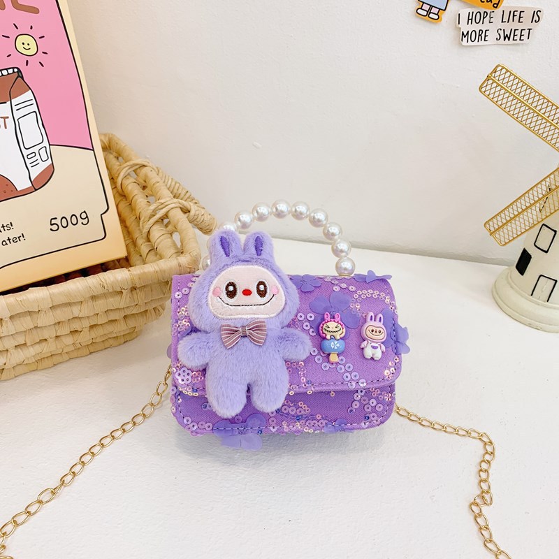 A principios de otoño bolsos para niños, niñas, princesas de moda, sirena de perlas, bolsos de hombro.