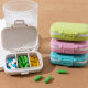 Wheat Straw Small Medicine Box Three-compartment Mini Portable Medicine Storage Box for Business Travel Sealed Moisture-proof Pill Box