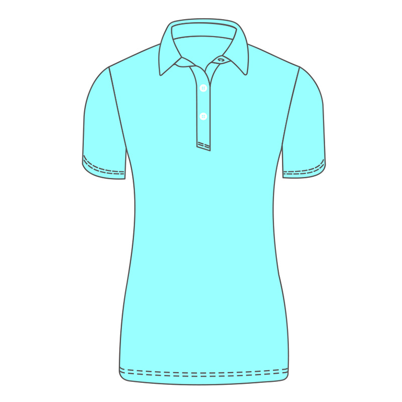 夏季高尔夫女装短袖T恤吸湿速干球衣修身显瘦白色球服团体加LOGO