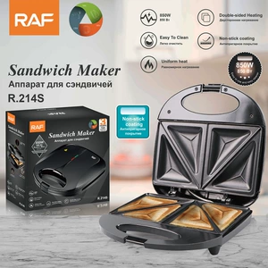Стандарт США 110 В европейский стандарт сэндвич-машины Waffles Домохозяйственная световая машина для завтрака на завтрак электрическая выпечка для хлеба