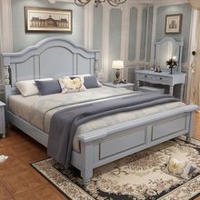 美式实木床1.8米双人床主卧大床家用1.5米单人床现代简约2米婚床