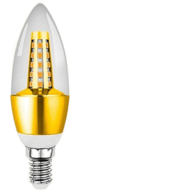 LED свеча, энергосберегающая лампа, хрустальная потолочная люстра, источник света, с винтовым цоколем, три цвета