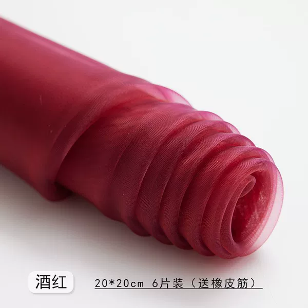 6 slices of wine red (send rubber band)